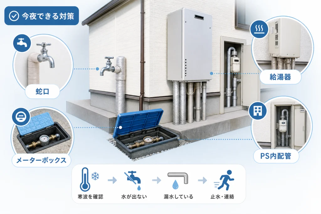 東京でも水道管が凍結するのはどんな場所？
