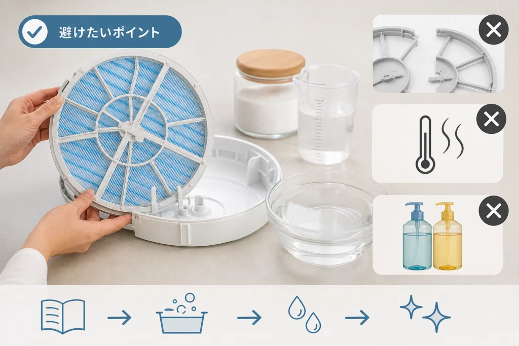 枠の分解と薬剤の混用で避けることは？