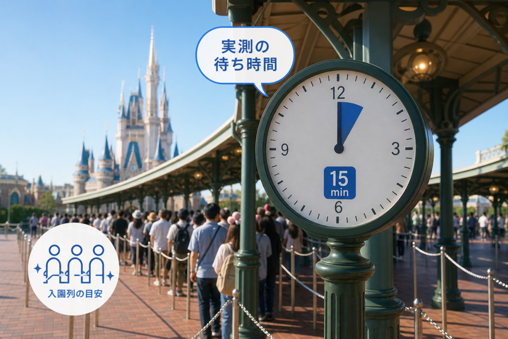 現地検証で判明！ハッピーエントリーで入園列にどれくらい並ぶかというリアルな待ち時間