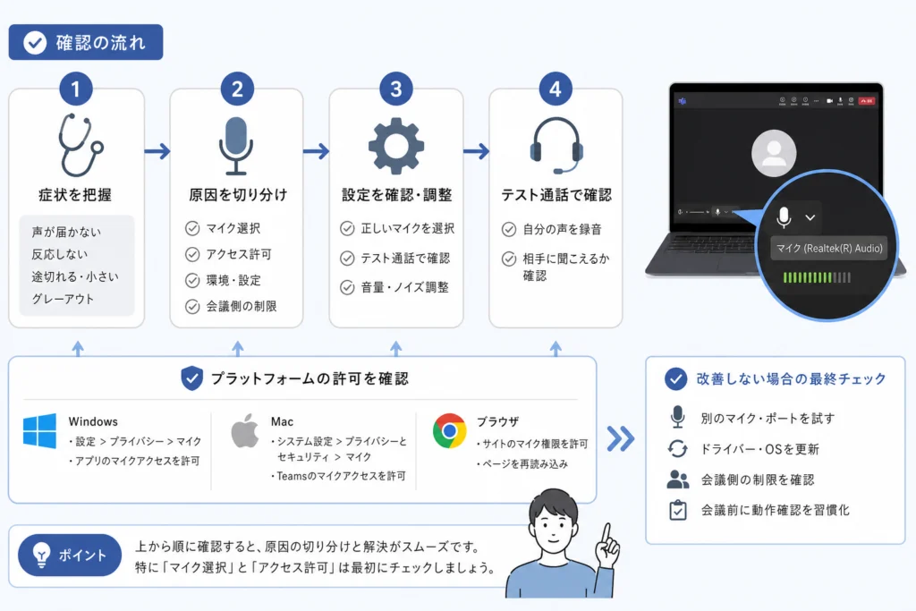 症状から、どの設定を確認すればいい？
