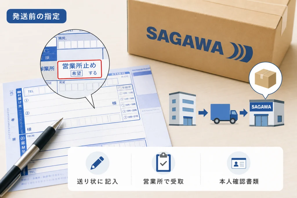 発送前に営業所止めを依頼する方法と送り状の書き方