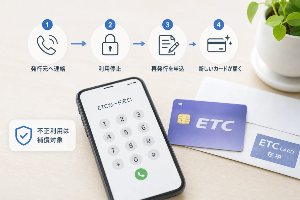 紛失したETCカードの不正利用は補償される?