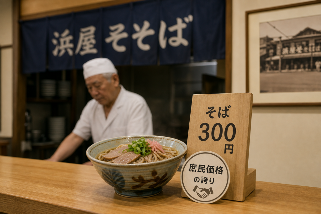 老舗のプライドと「50円」の決断力浜屋そばが守る“庶民価格”という伝統の美学