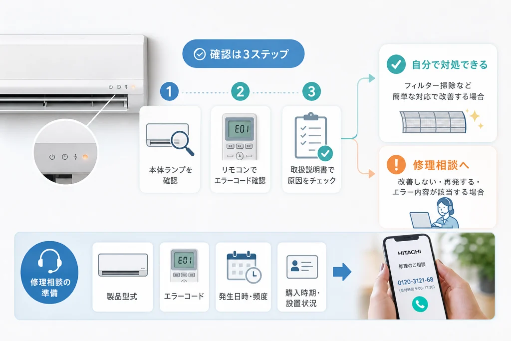 自分で直そうとせず、修理相談へ切り替える判断基準
