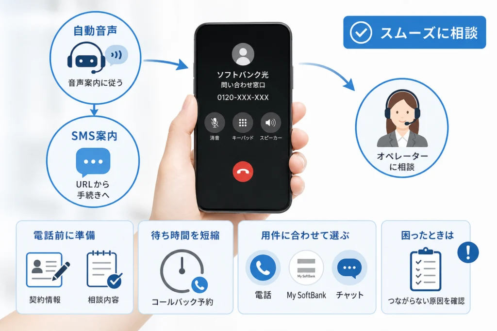 自動音声・SMS案内からオペレーターに相談する方法