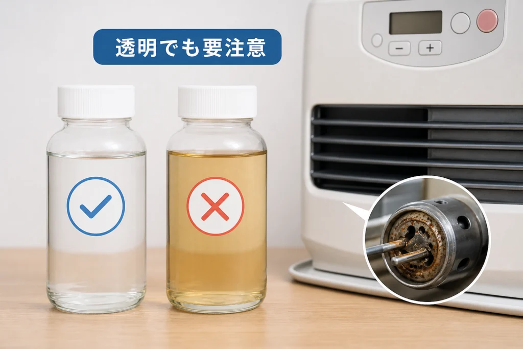 透明な灯油でも安全とは限らない|変質と故障の関係