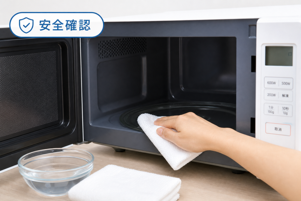 重曹を使う前の確認と、安全な水拭き手順