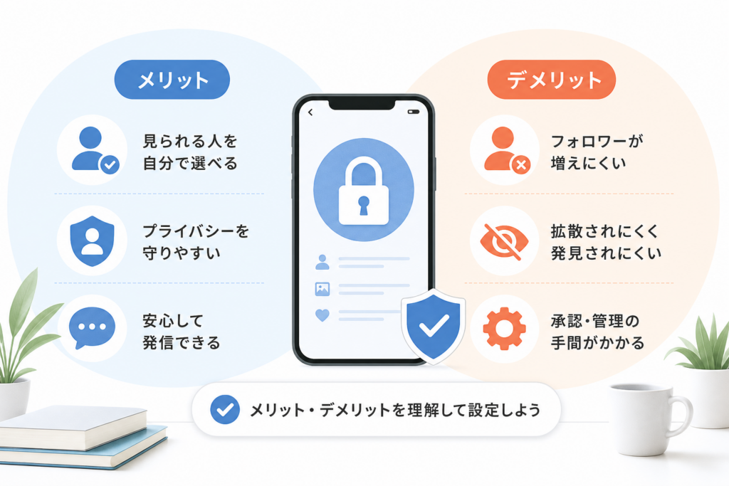 鍵垢にするメリットとデメリットを整理