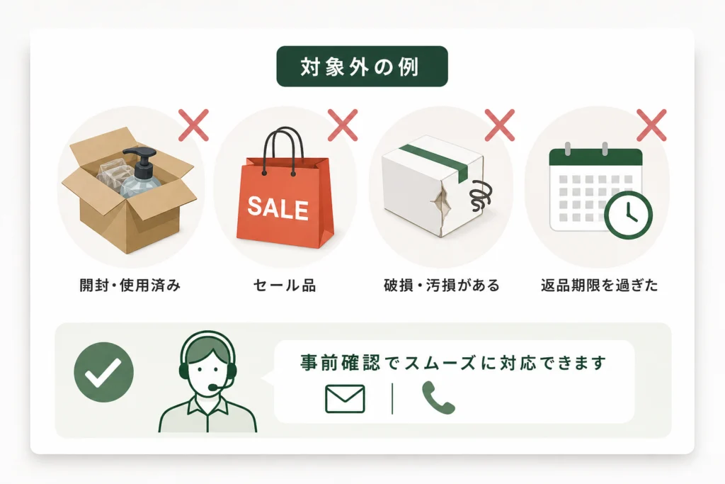 開封品・セール品は返品できる?対象外条件の確認