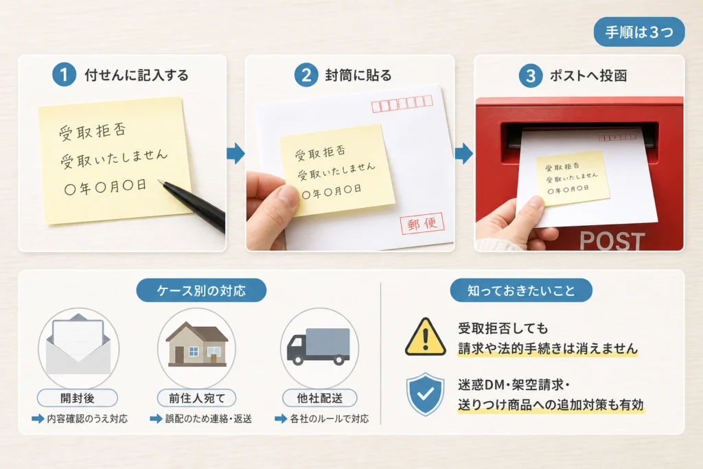 開封後・前住人宛て・他社配送はどう対応する？