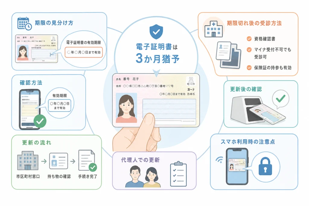 電子証明書とカード本体の期限切れは、どう見分ける?