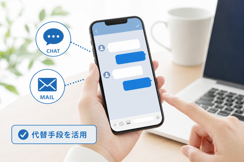電話がどうしても繋がらないときに試すべきチャットと問い合わせメールの有効活用