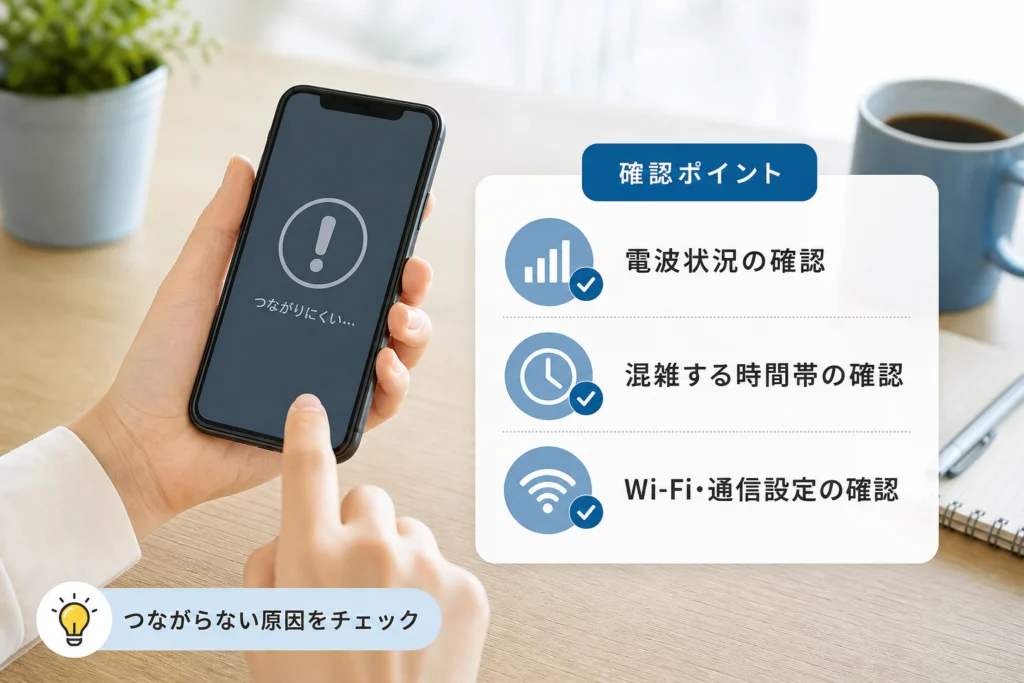 電話・チャットにつながらないときは何を確認する？