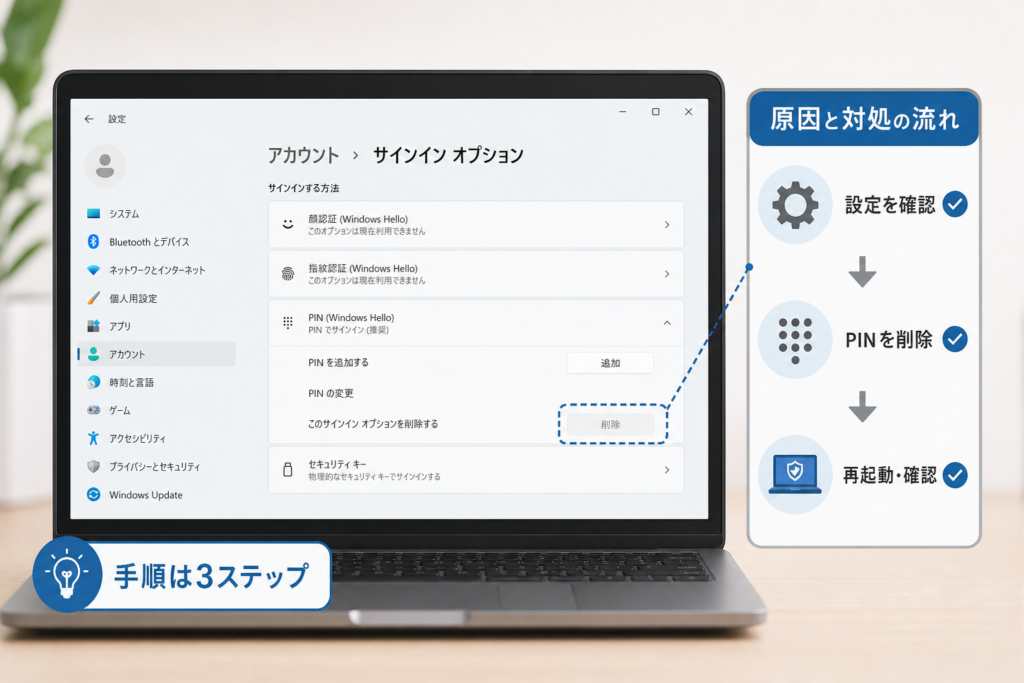 ［削除］がグレーアウトしている場合