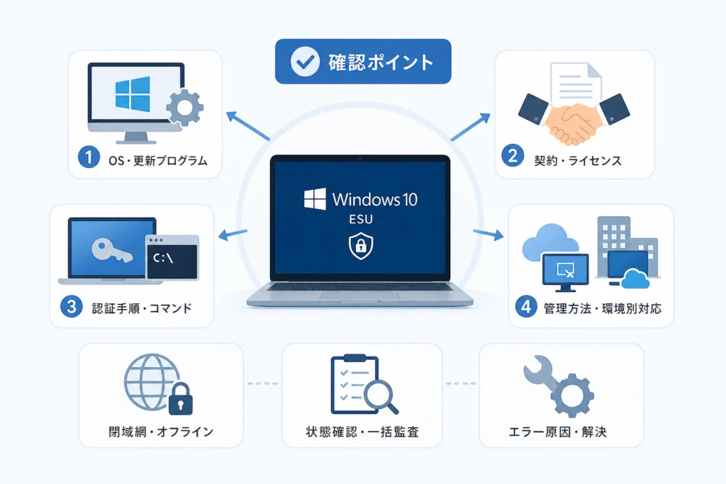 ESU認証前に、OSと契約のどこを確認する？