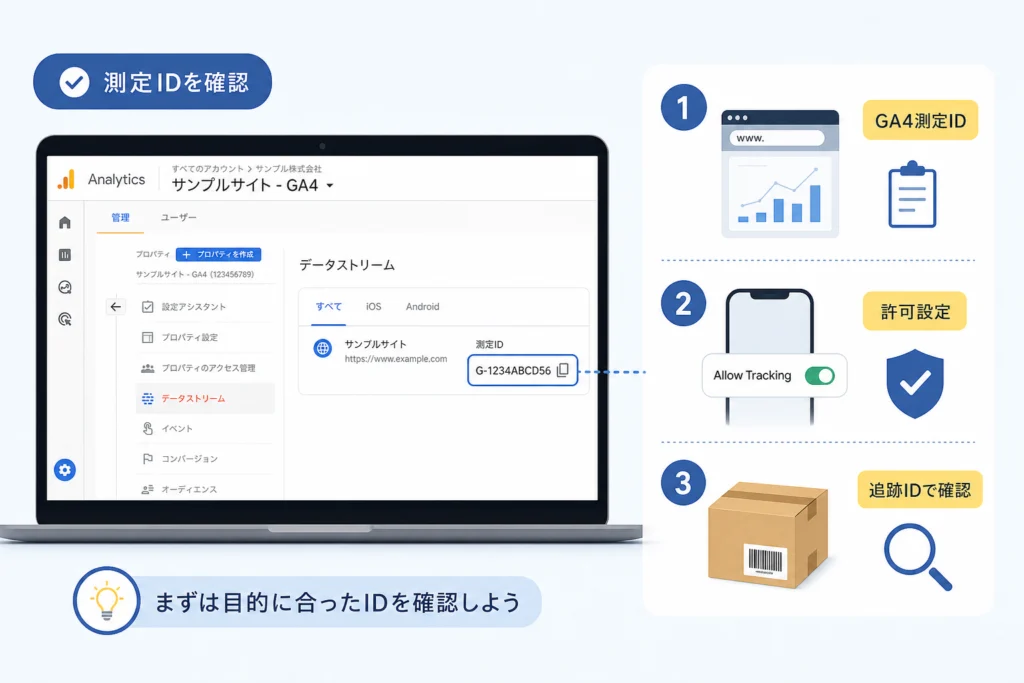 GA4のトラッキングIDはどこ?測定IDの確認方法