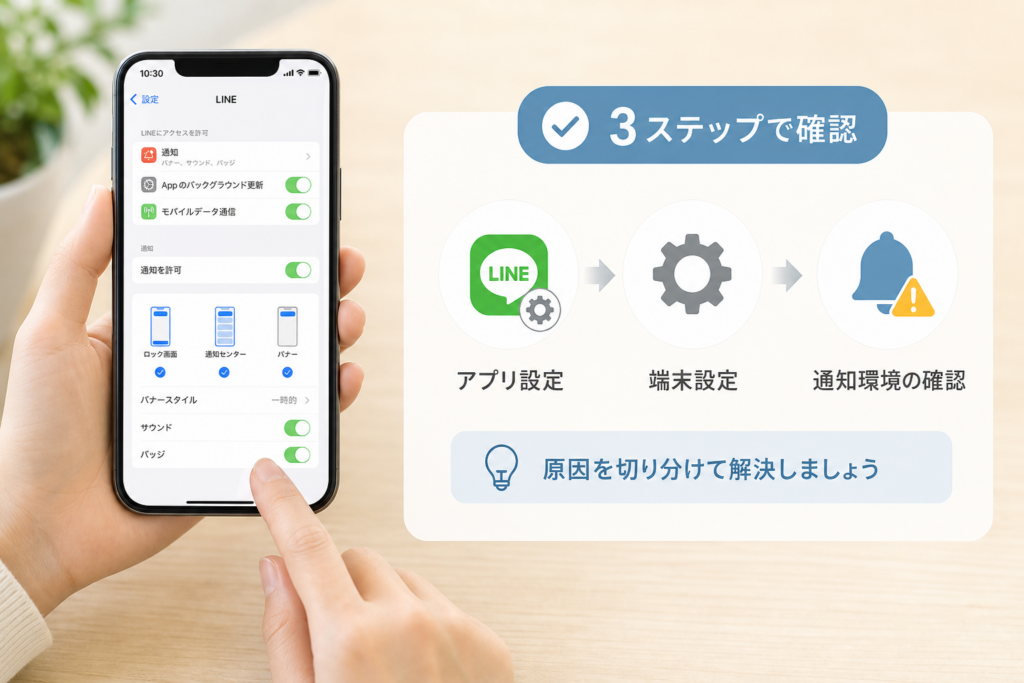 iPhoneでLINEの通知が届かない場合の対処法