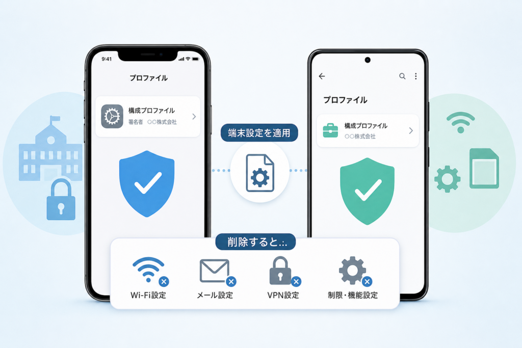 iPhone・Androidスマホにおける構成プロファイルの役割と削除の影響
