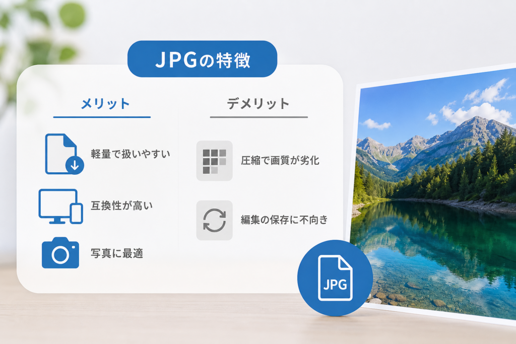 JPGのメリット・デメリット|なぜ世界標準になったのか