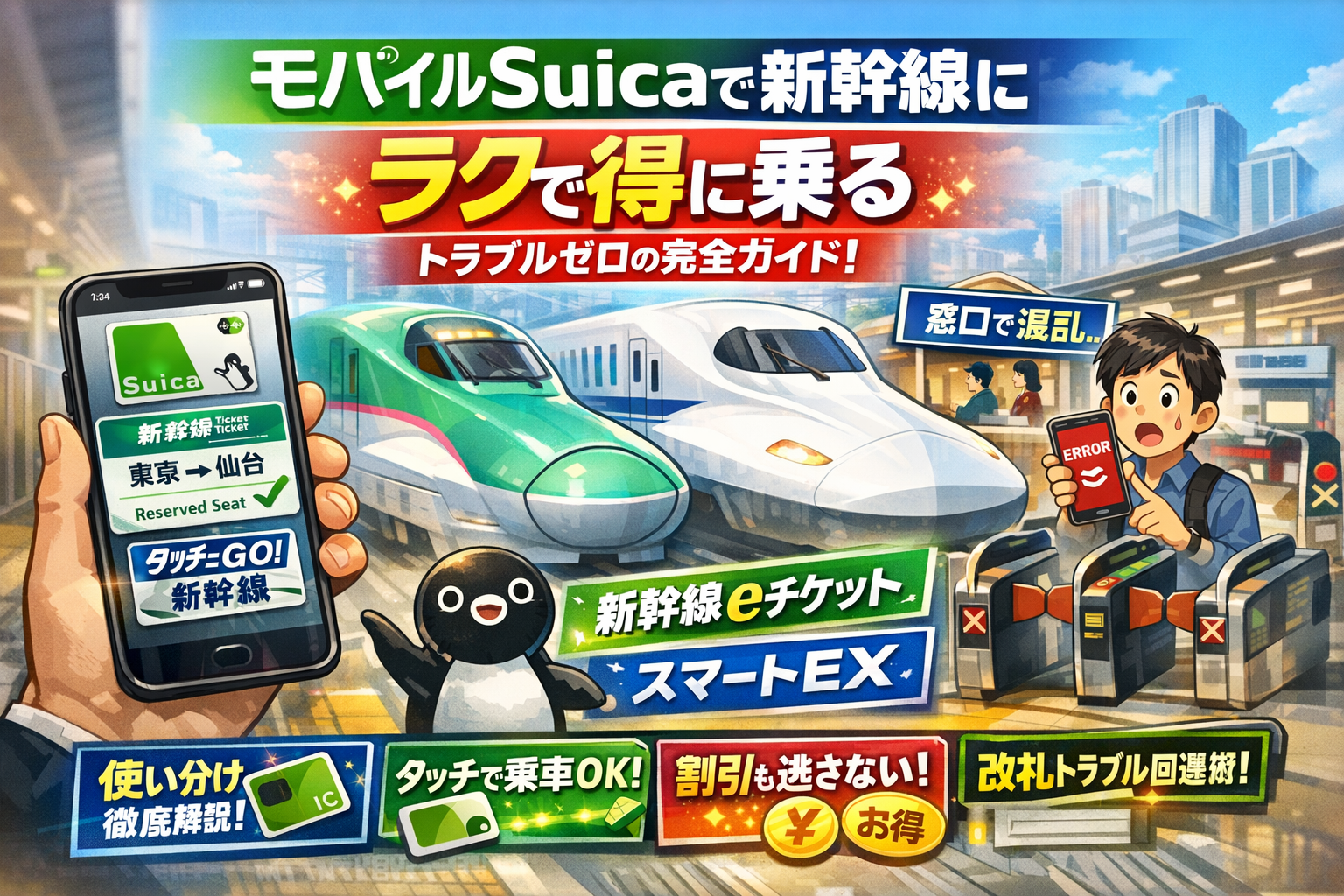 モバイルsuicaで新幹線にラクで得に乗るトラブルゼロの完全ガイド！ - ハウスケアラボ