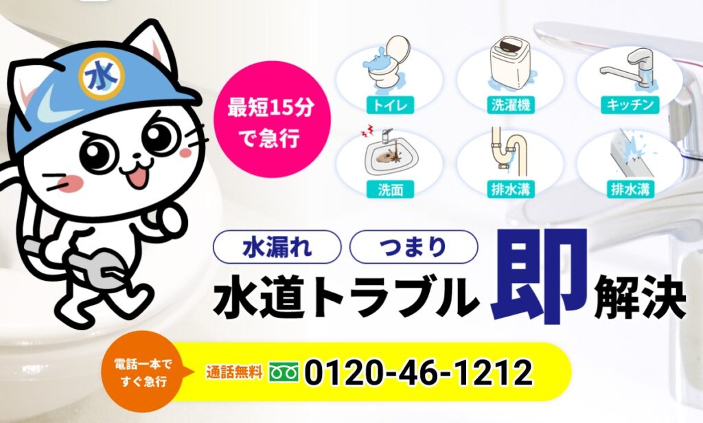 水道修理特急便【ほぼ100%即日解決】