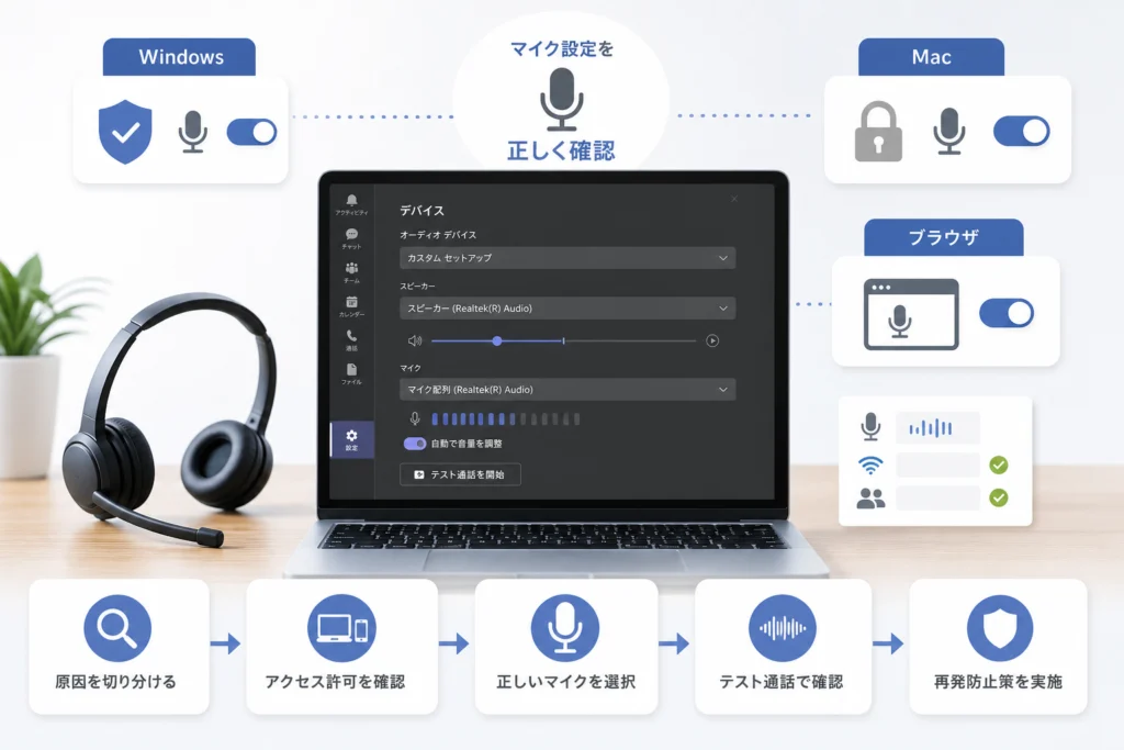 Windows・Mac・ブラウザでマイクを許可するには？